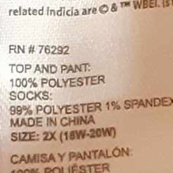 Super Cozy Harry Potter Pajamas 20W 2X - Picture 8 of 8